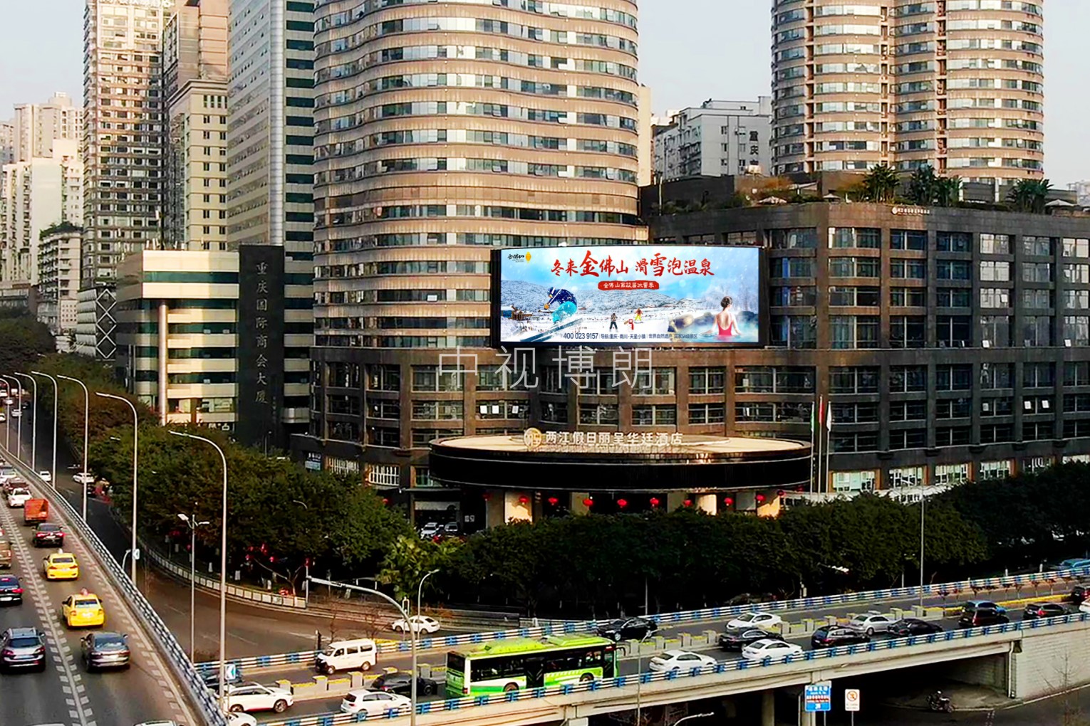 重庆LED大屏广告-重庆世纪英皇大厦LED大屏广告-重庆地标广告