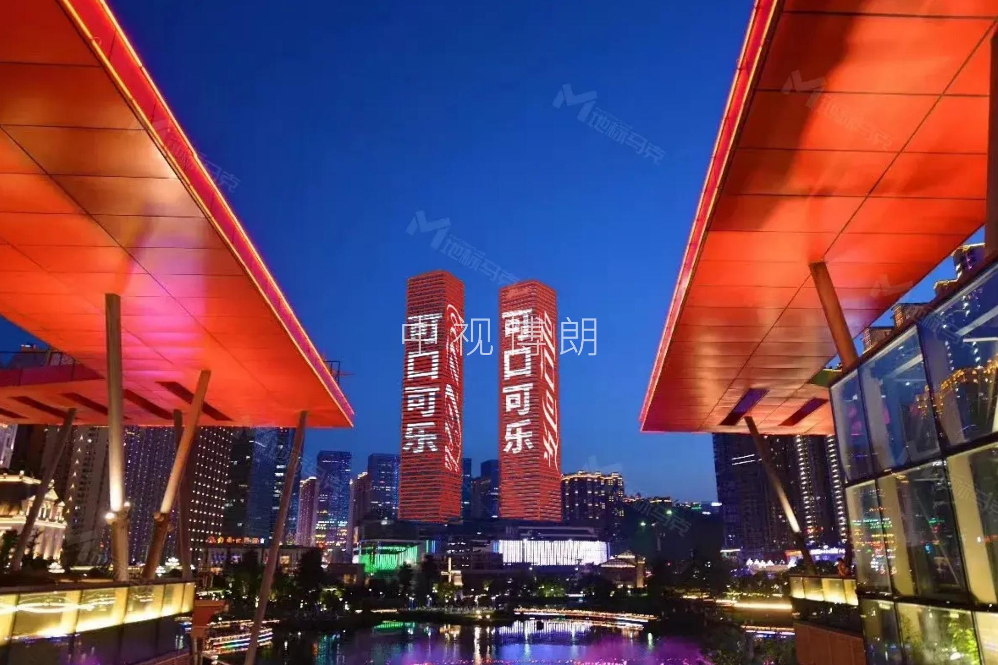 贵阳灯光秀广告-贵阳双子塔灯光秀广告-贵阳地标广告