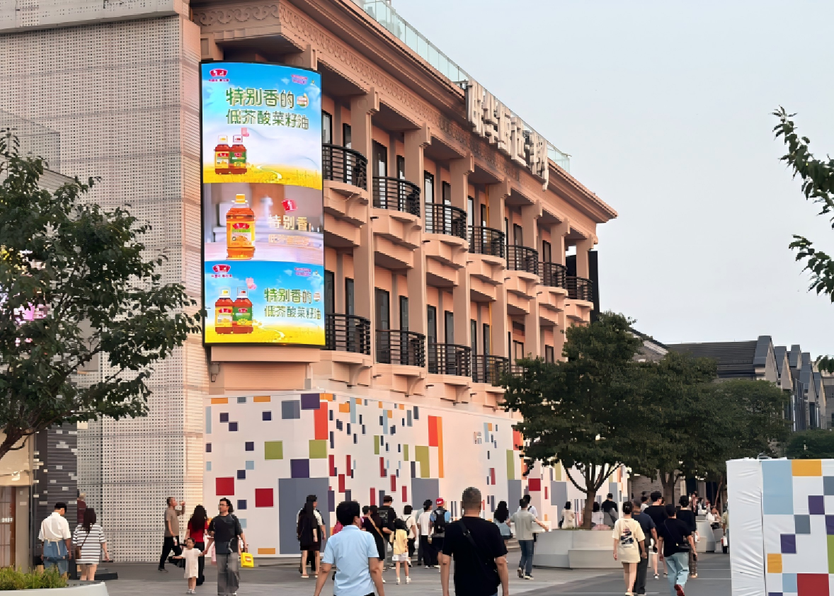 杭州LED大屏广告-杭州联华鲸选三联屏广告-杭州地标广告