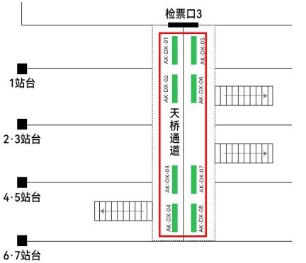 安康站-2F进站通道灯箱点位图