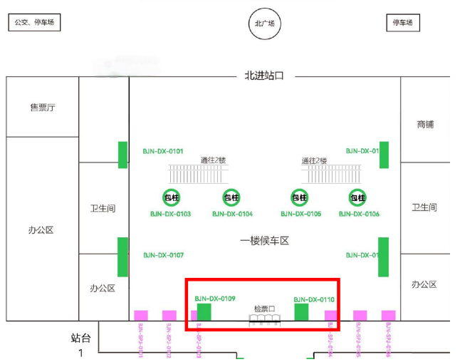 Baoji South Station-Light box at the ticket checkpoint of the station waiting hallBitmap