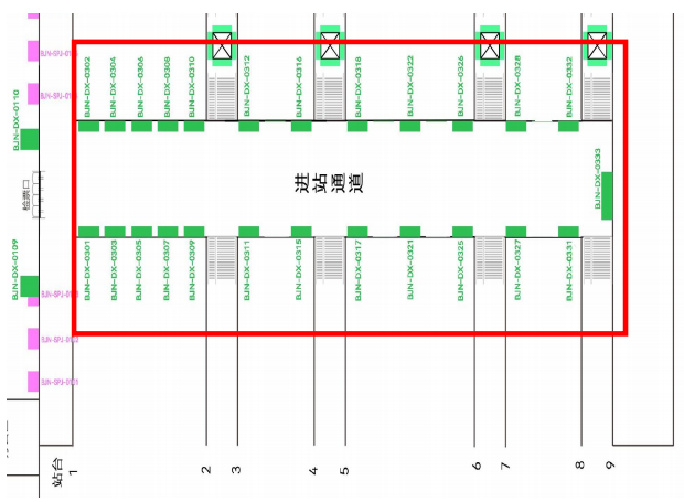 Baoji South Station-Light box on the wall of the entrance passageBitmap