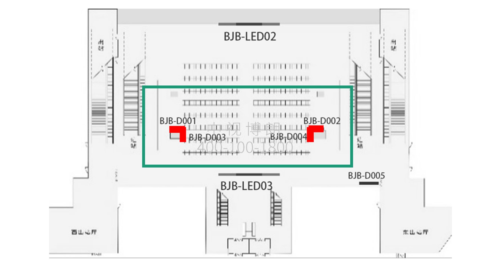 北京北站-地下候车厅灯箱1点位图