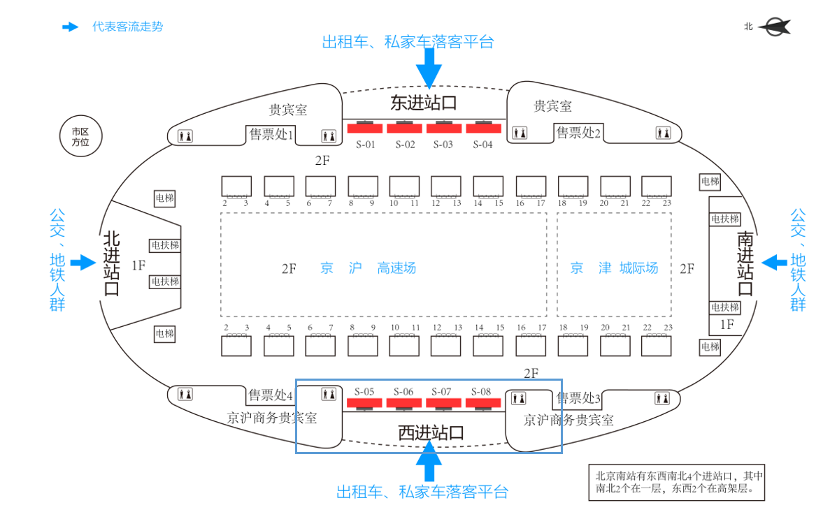 北京南站广告-候车大厅西侧LED屏套装点位图