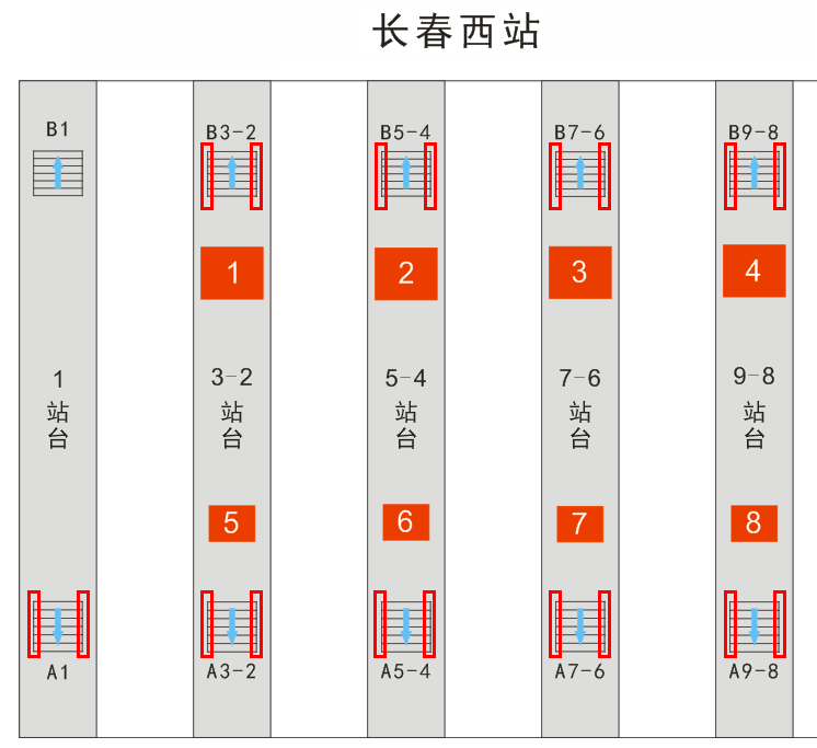 长春西站广告-长春站&长春西站楼梯贴纸套装点位图