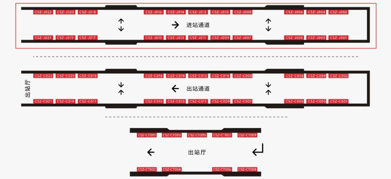 潮汕站-进站通道墙面灯箱点位图