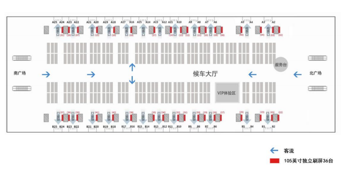 Chongqing North Station advertisement-Independent screen brushing set for waiting roomBitmap