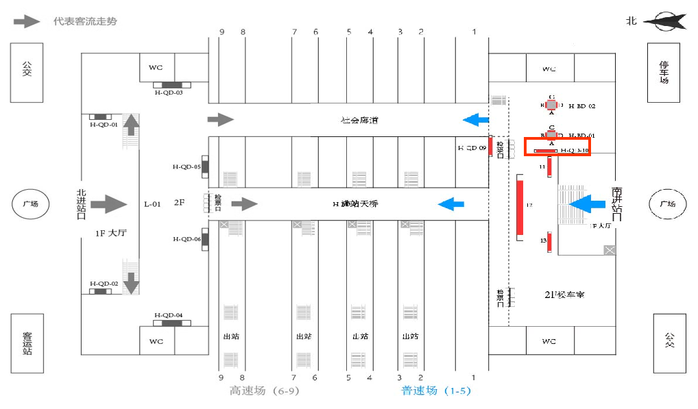 常州站广告-南站房二层候车厅灯箱2点位图