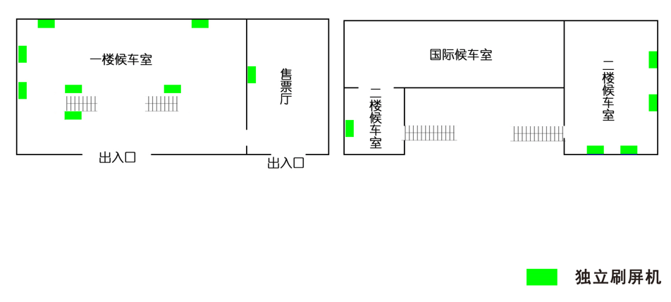 丹东站广告-候车室独立刷屏套装点位图