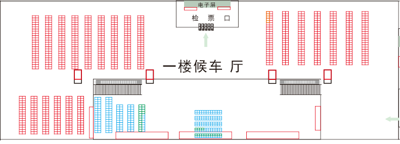 丹东站广告-候车室座椅媒体点位图