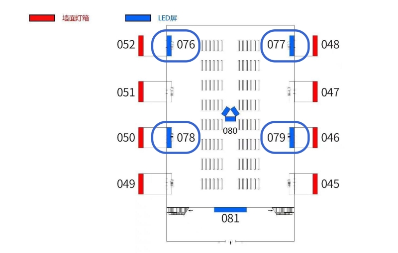 大同南站-二楼候车厅LED显示屏点位图