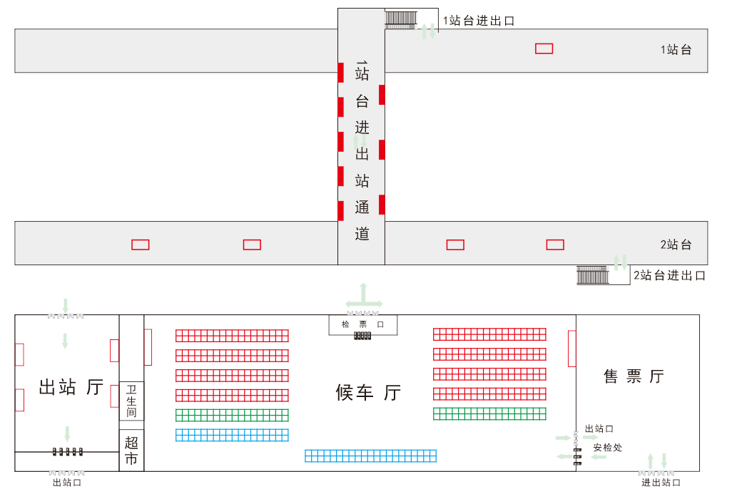 凤城东站广告-候车室座椅媒体点位图