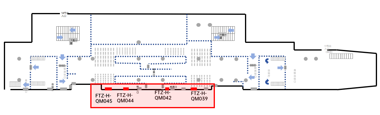 Фукуда (станция)-Световой ящик с отрицательной стенойТочечная диаграмма