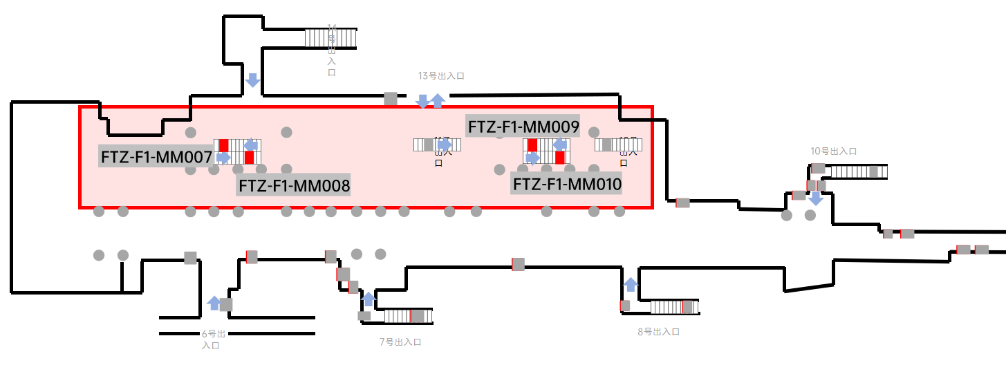 Futian Station-Entrance B1 to B2A area main staircase lintel light boxBitmap