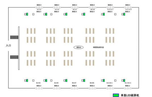 阜阳西站广告-候车室独立刷屏套装点位图