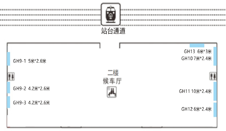 广元站广告-进站4号检票口旁灯箱点位图