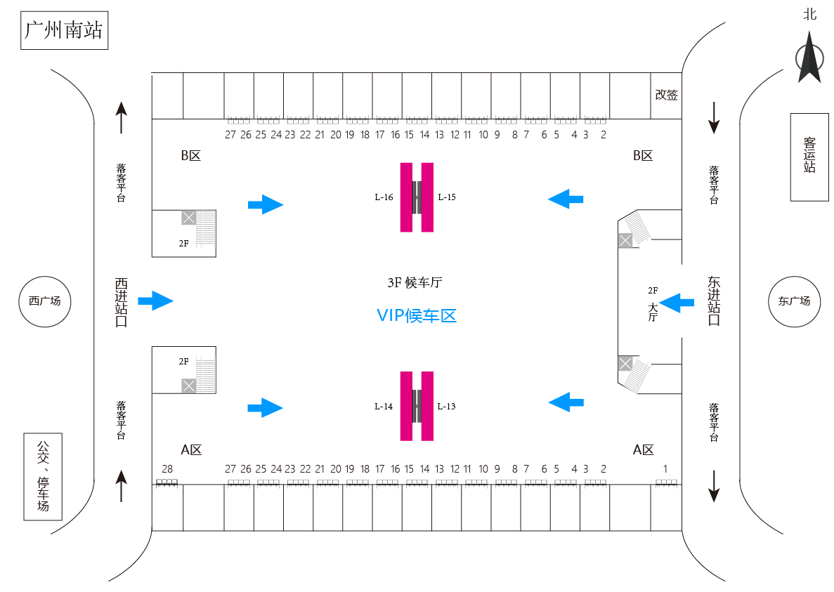 广州南站广告-VIP候车厅LED大屏点位图