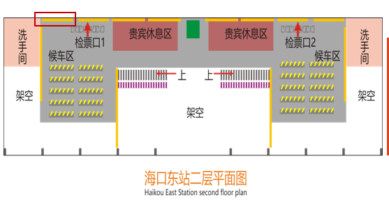 海口东站广告-检票口上方灯箱点位图