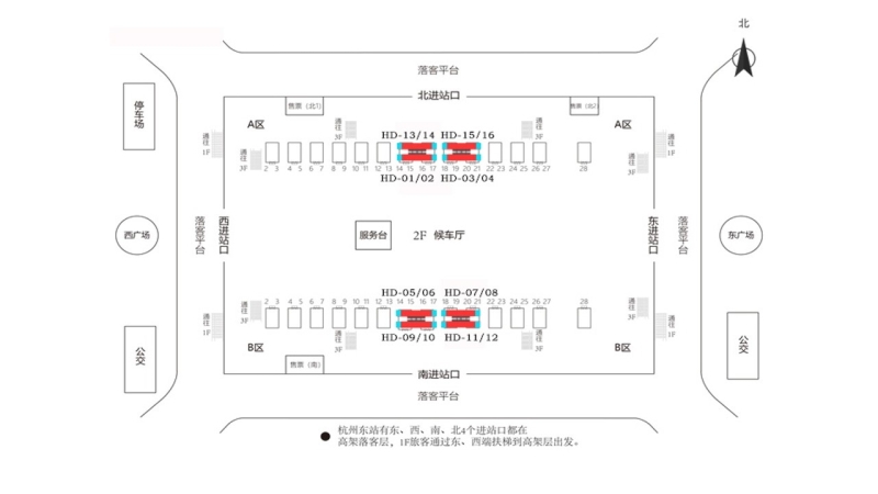杭州东站广告-候车大厅品牌之窗套装点位图