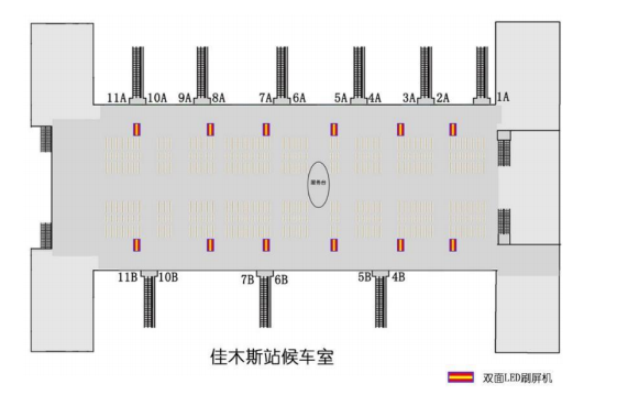 Jiamusi Station advertisement-Independent screen brushing set for waiting roomBitmap