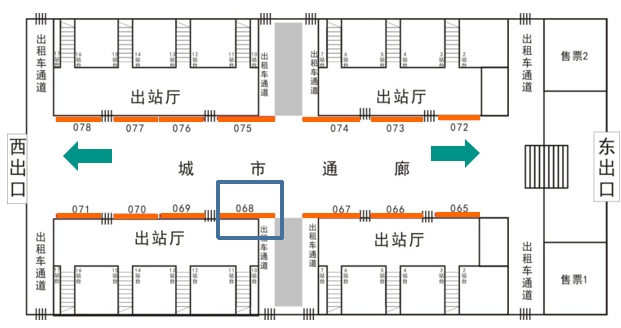 济南西站广告-进站检票口灯箱1点位图