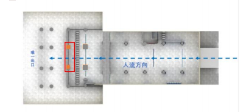 济南站广告-济南站出站大厅南侧包柱灯箱2位置图