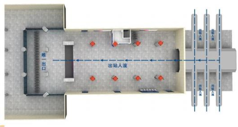 济南站广告-济南站出站通廊LED套装位置图