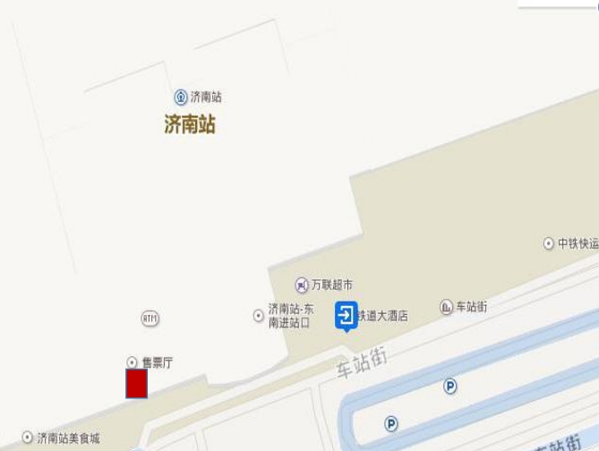 济南站广告-站前广场LED屏位置图