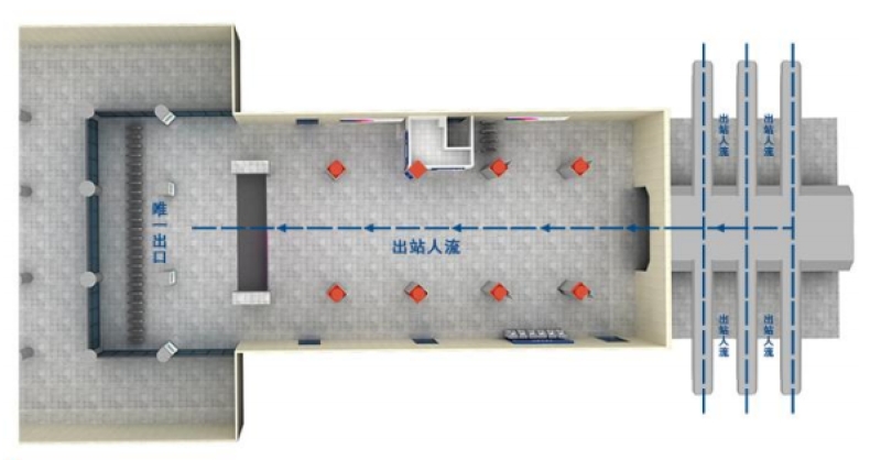 济南站广告-济南站出站大厅南侧包柱灯箱位置图