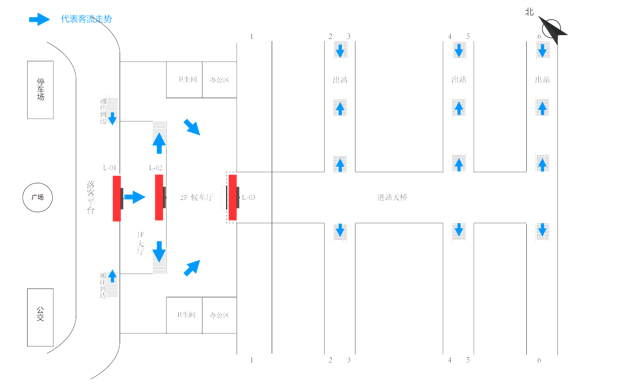 嘉兴南站广告-候车大厅LED大屏套装点位图