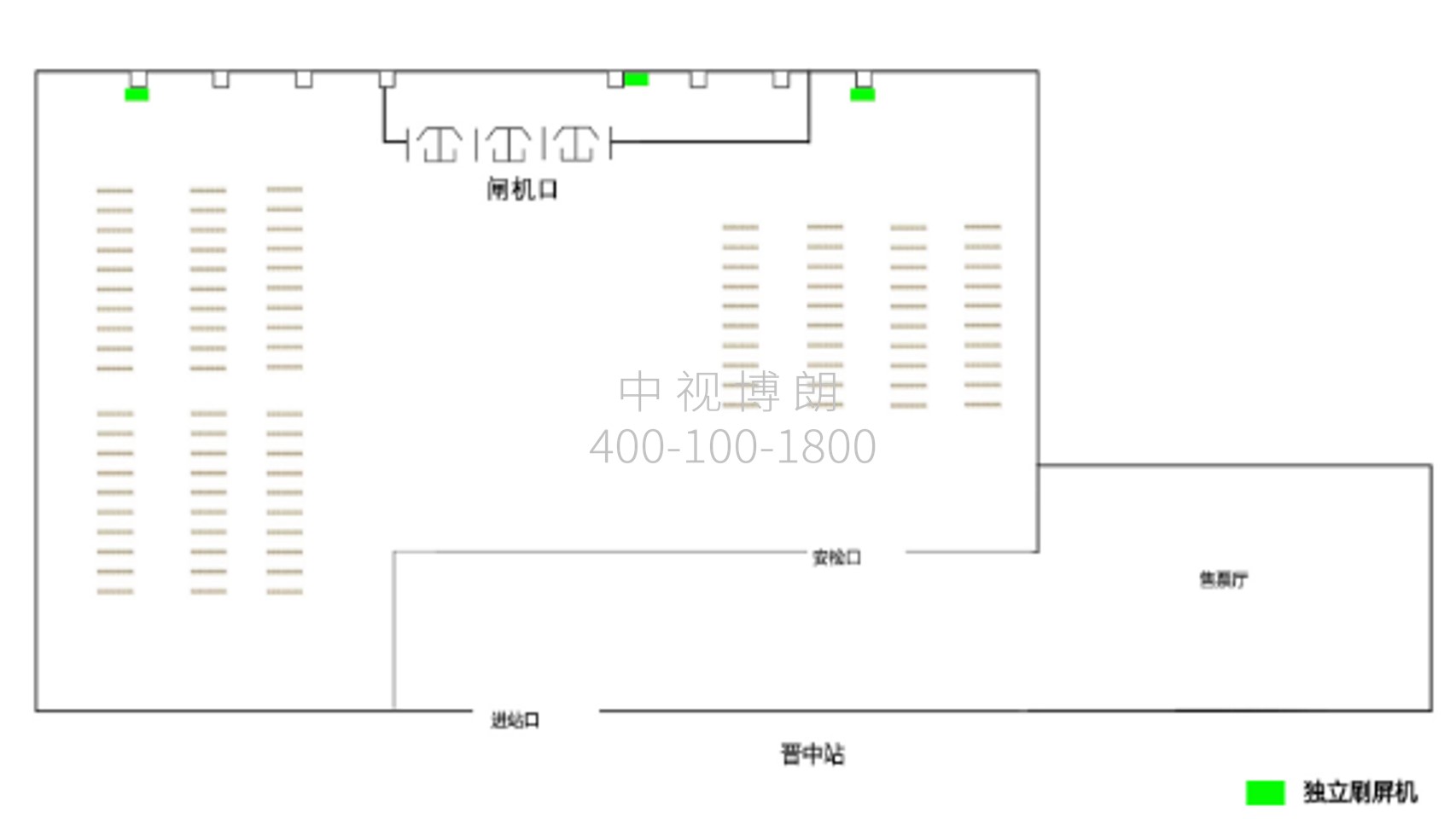 晋中站广告-候车室独立刷屏套装点位图