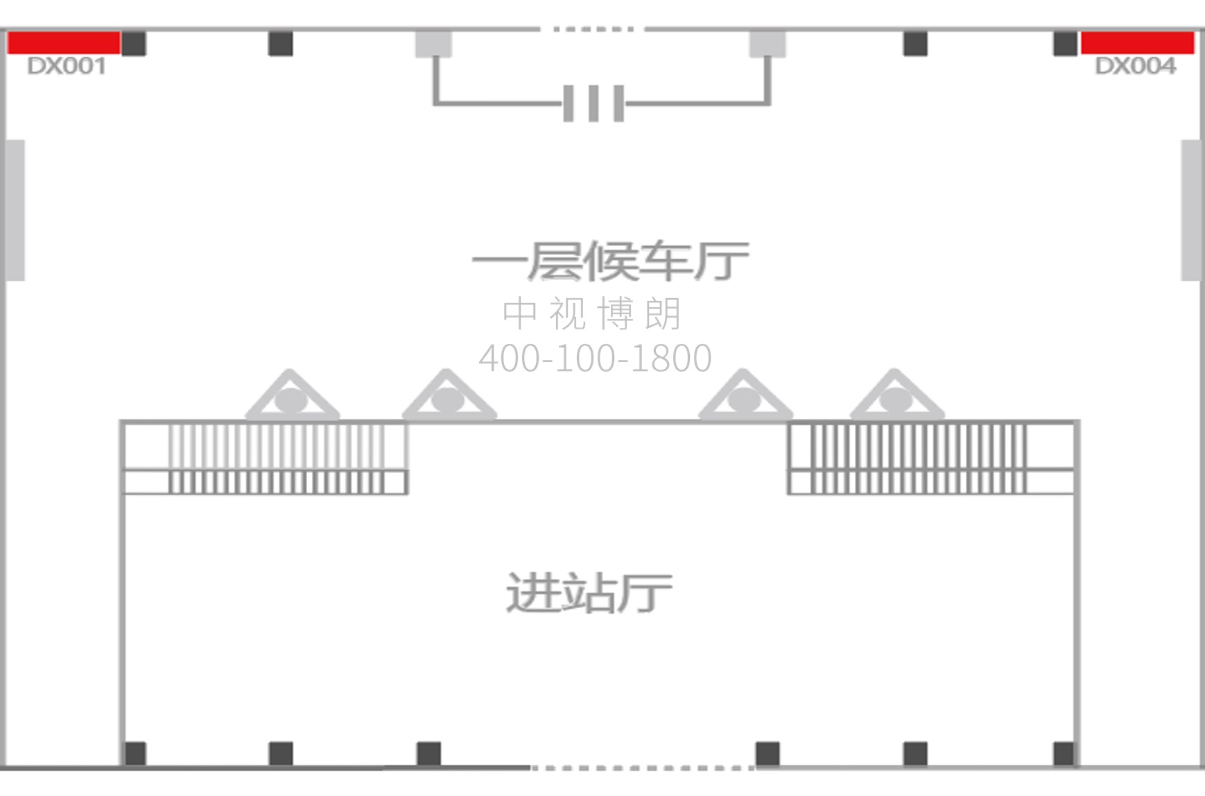 莱阳站广告-候车厅灯箱套装点位图