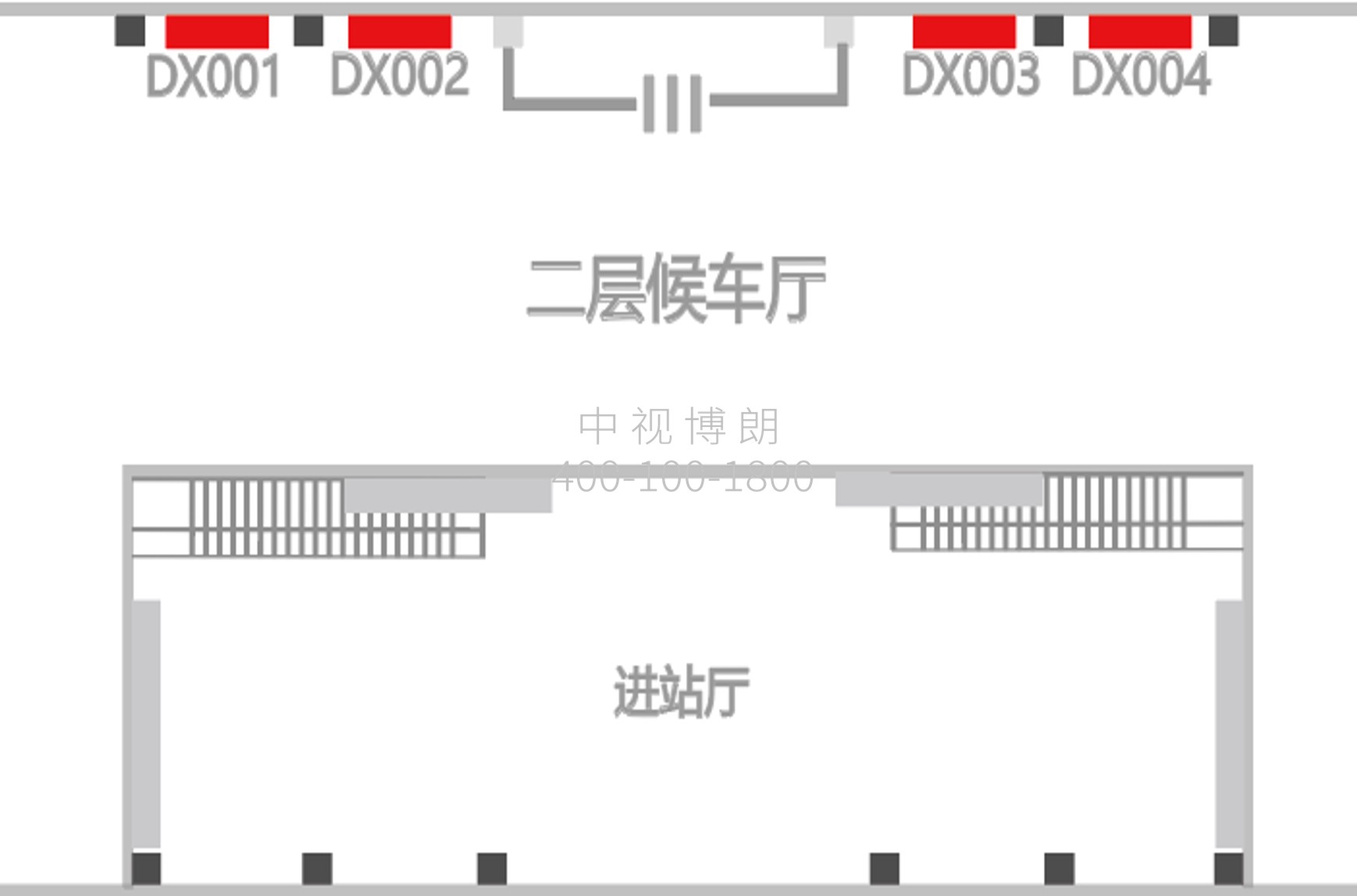 莱阳站广告-候车厅检票口灯箱点位图