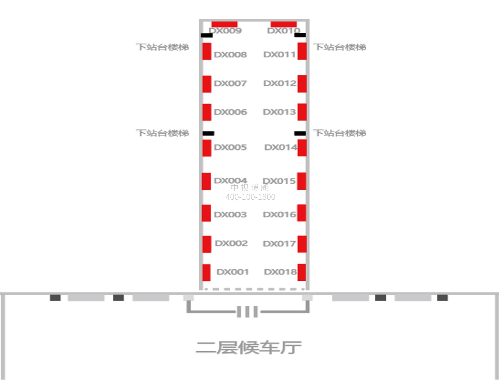 莱阳站广告-天桥灯箱套装点位图