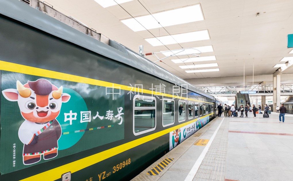 西藏火车站-列车车身广告