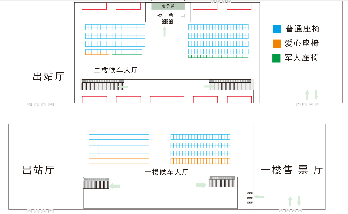 辽阳站广告-候车室座椅媒体点位图
