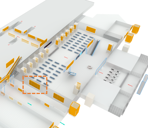 丽江站-F1层出发候车厅东墙面灯箱点位图