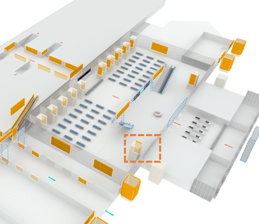 丽江站-F1层出发前厅两侧柱体灯箱点位图