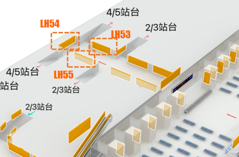 丽江站-F1层进站通道两侧墙面灯箱2点位图