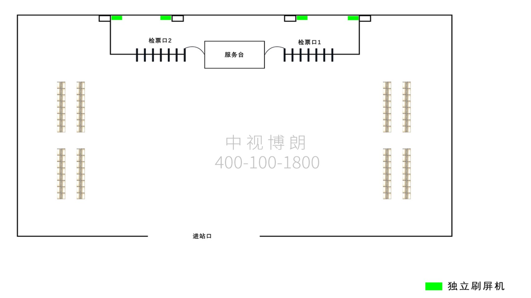 林口南站-候车室独立刷屏套装点位图