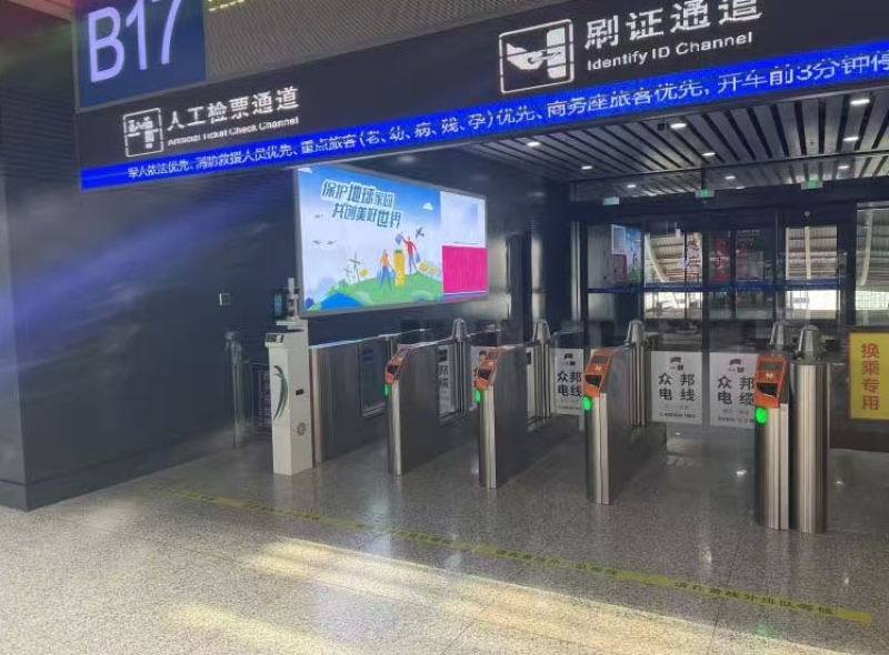 蘭州西站廣告-進站候車層檢票口燈箱點位圖