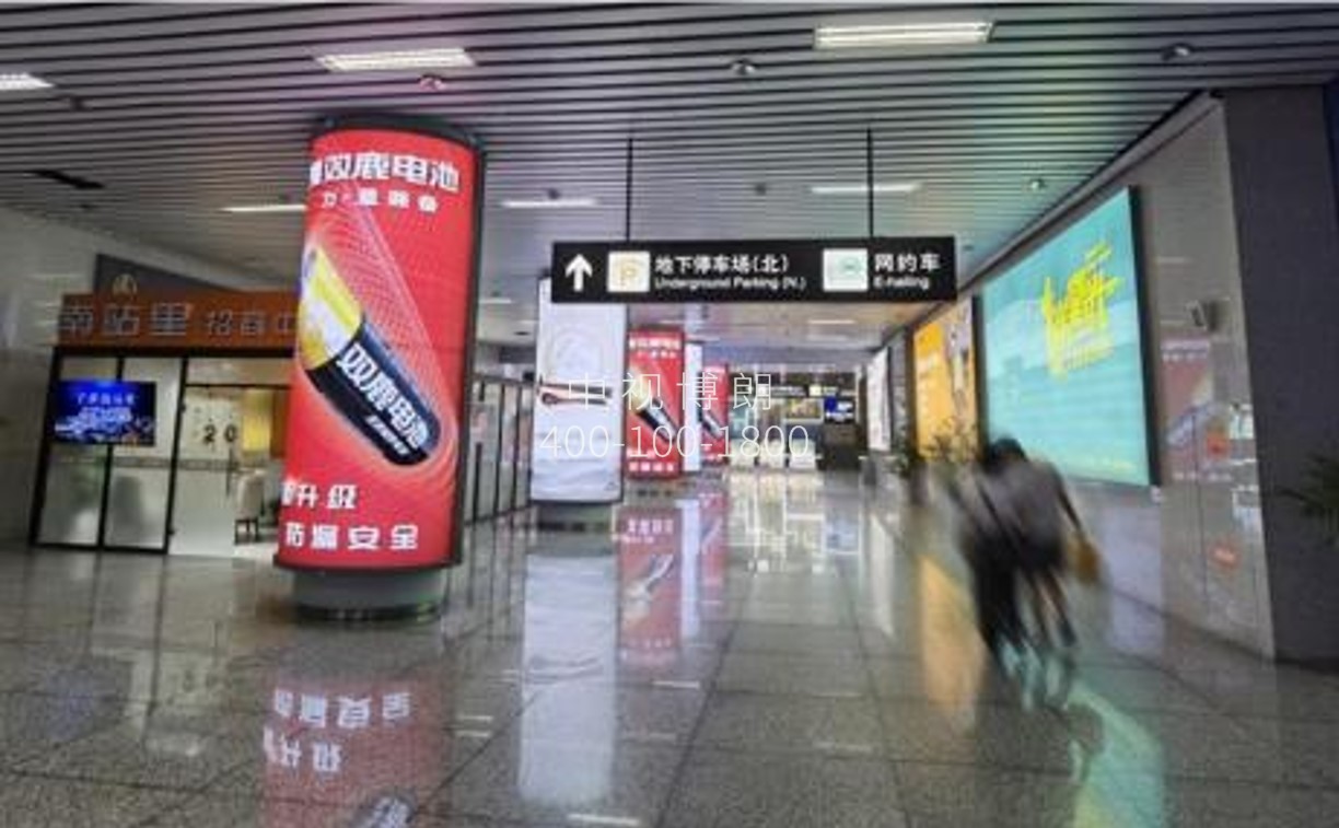 宁波站广告-北广场停车场通道包柱灯箱