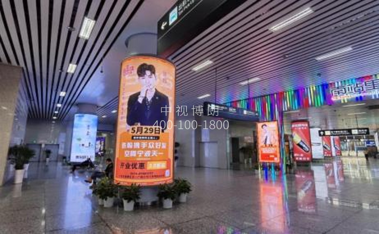 宁波站广告-北广场通道包柱灯箱