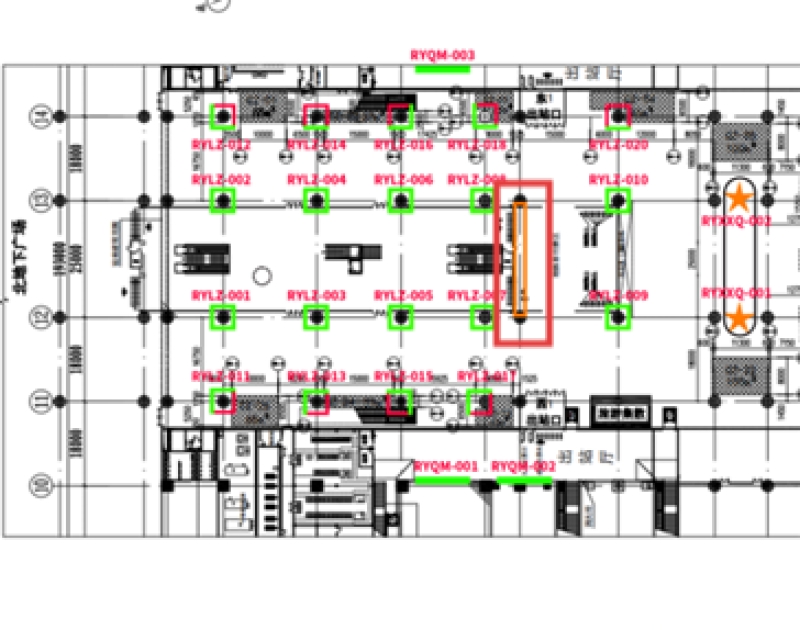 南昌西站广告-出站大厅龙门架双面灯箱位置图