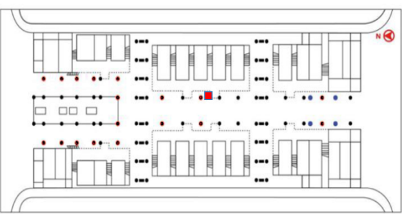 南昌西站广告-出站层展位灯箱位置图