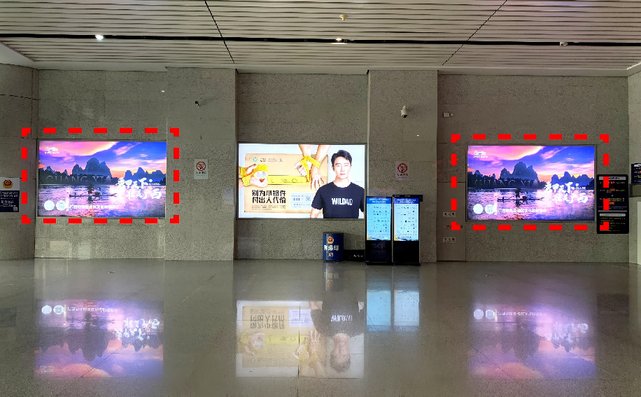 Nanning East Station advertisement-Ticket hall wall lightbox