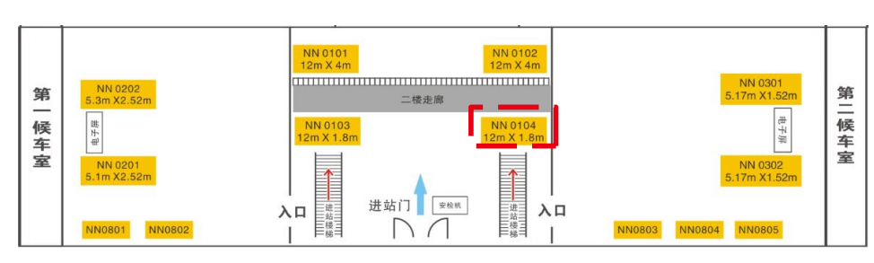 南宁站广告-进站大厅右侧灯箱2点位图