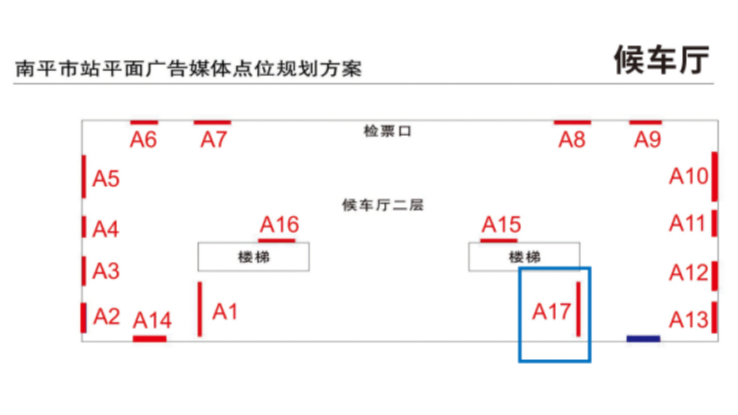 南平市站广告-进站候车厅灯箱A17点位图