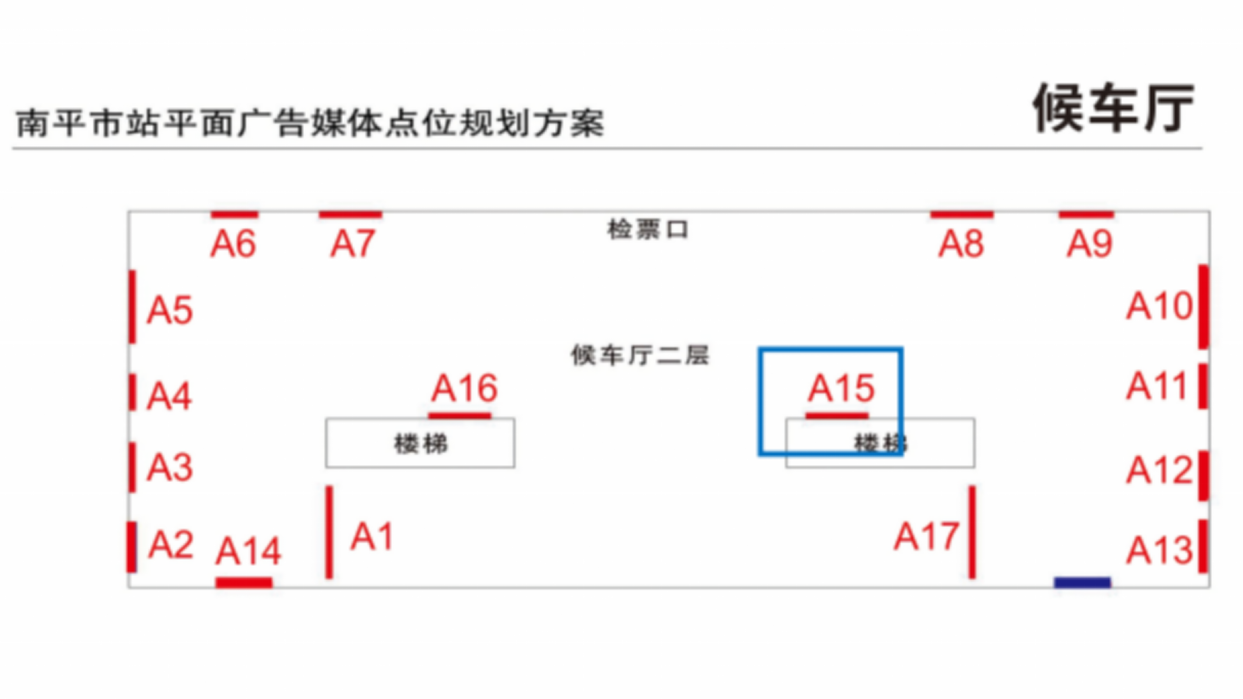 南平市站广告-进站候车厅落地灯箱A15点位图