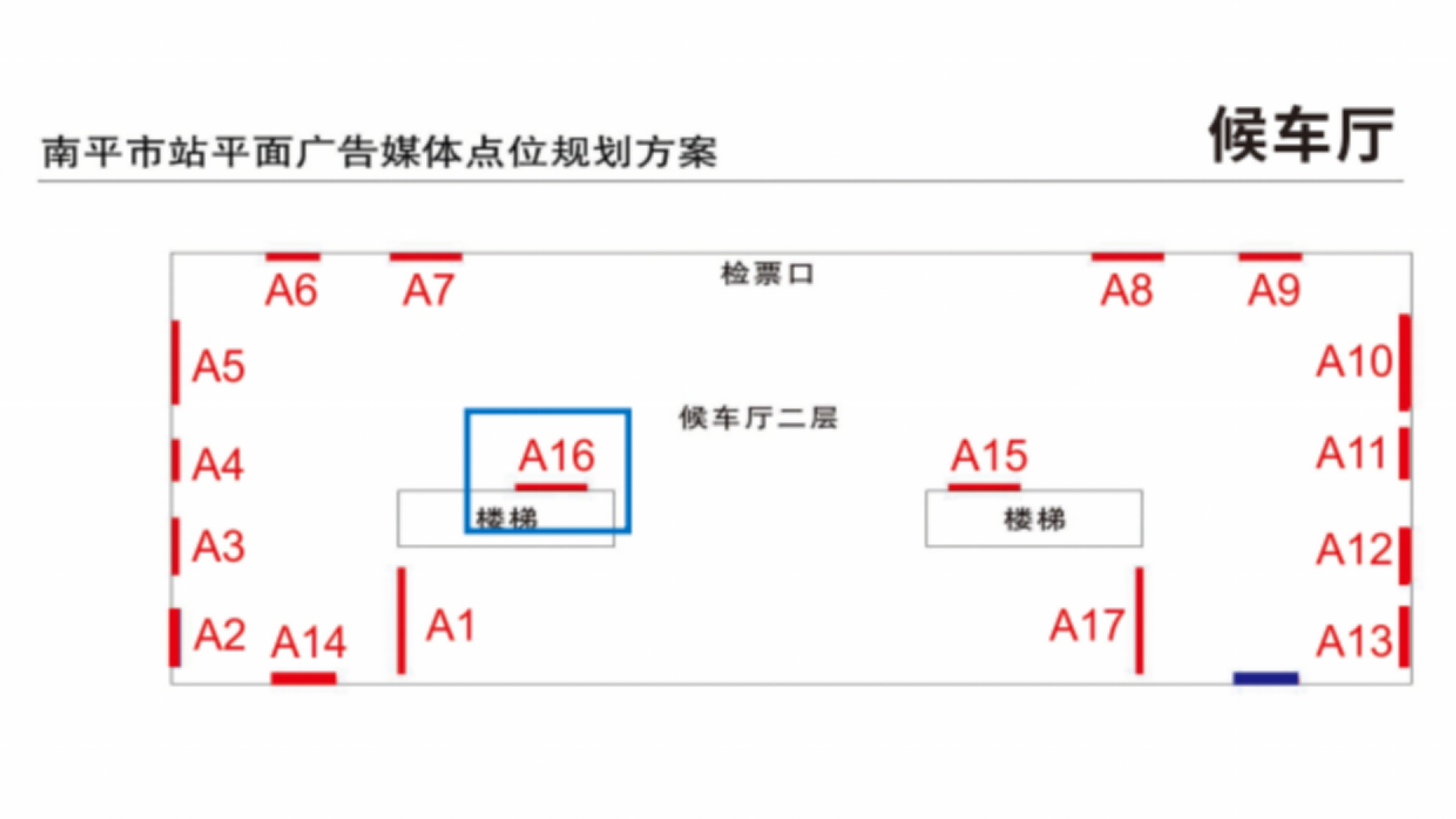 南平市站广告-进站候车厅落地灯箱A16点位图